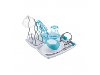 Universal bottle and teat drying rack