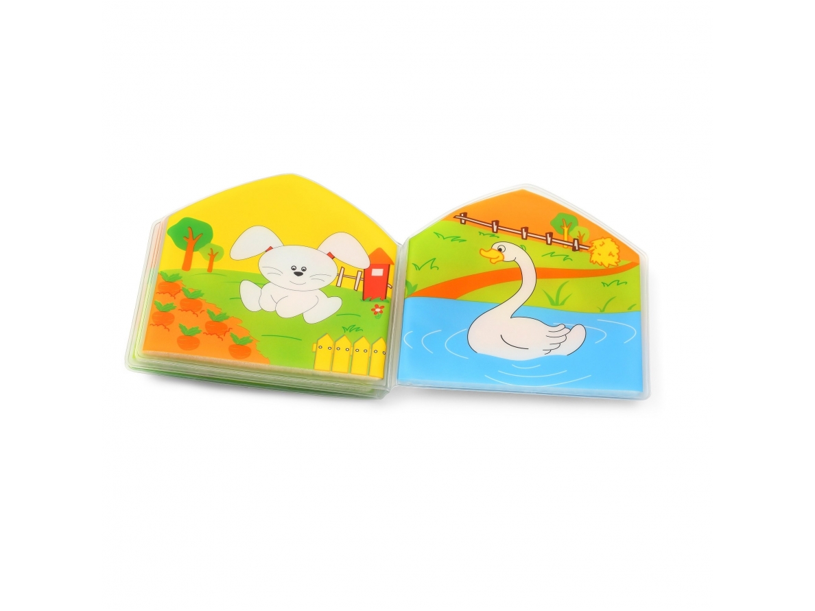WILD ANIMALS squeaky bath book! 4