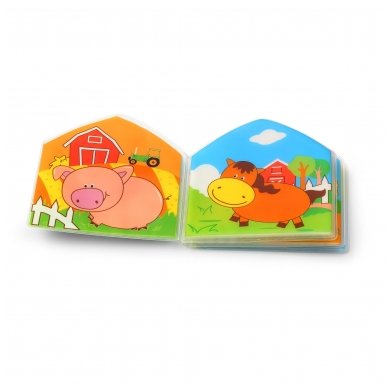 BabyOno vonios žaislas-knygutė kaimo gyvūnai 3
