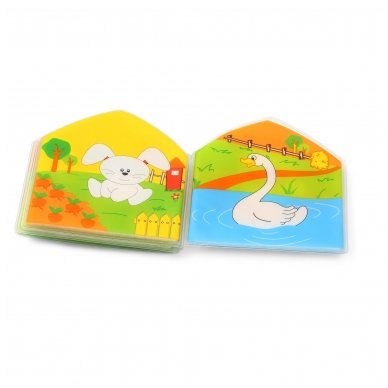 BabyOno vonios žaislas-knygutė kaimo gyvūnai 4