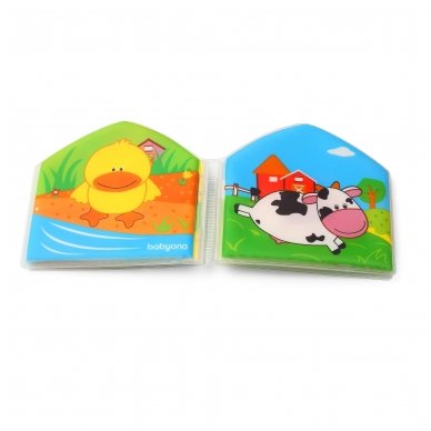 BabyOno vonios žaislas-knygutė kaimo gyvūnai 5