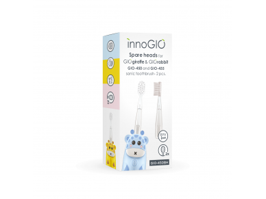 InnoGio Spare heads for GIOgiraffe & GIOrabbit toothbrush for children GIO-450BH InnoGio Spare heads for GIOgiraffe & GIOrabbit toothbrush for children GIO-450BH