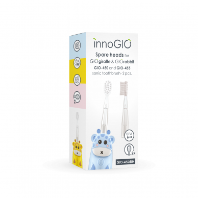 InnoGiO dantų šepetėlio galvutė bespalvė GIO-450BH InnoGiO dantų šepetėlio galvutė bespalvė GIO-450BH