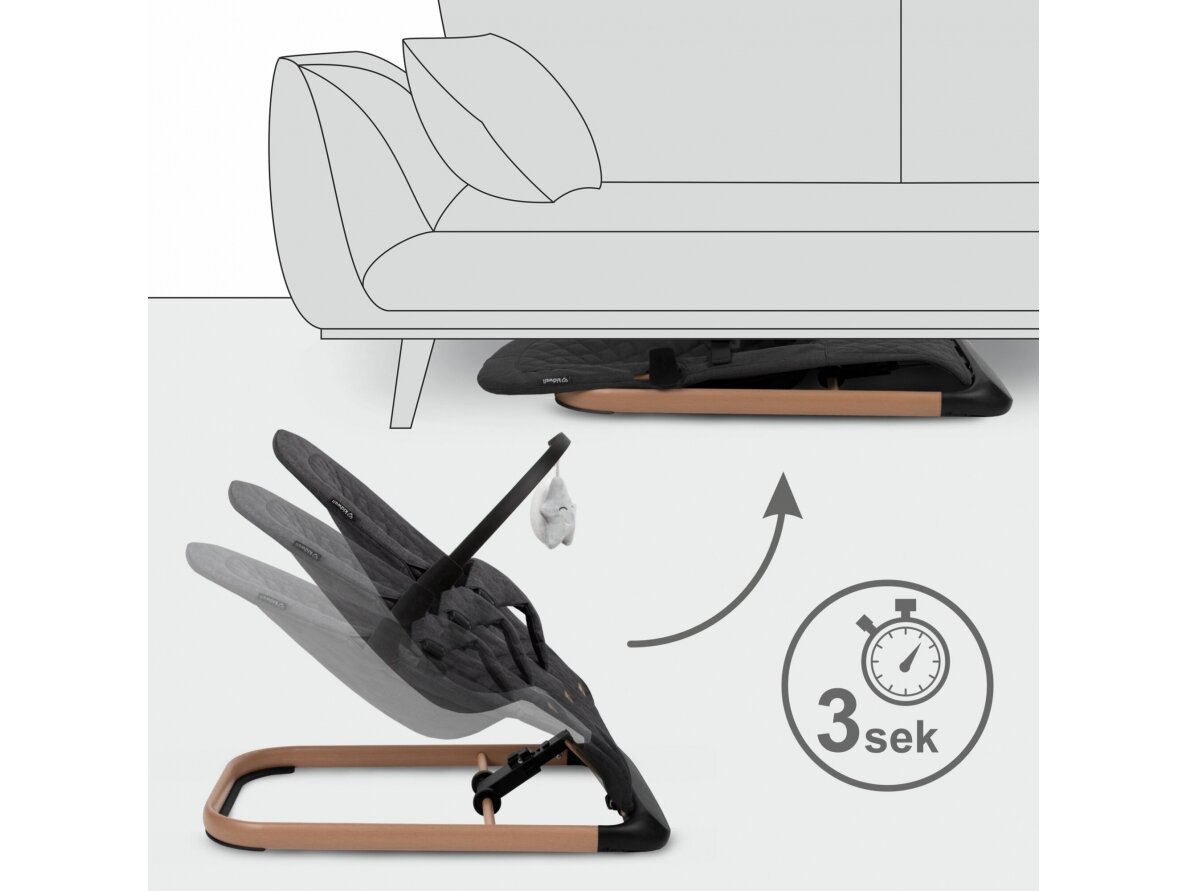 Kidwell LARO rocking bouncer black wooden 4 Kidwell LARO rocking bouncer black wooden 4