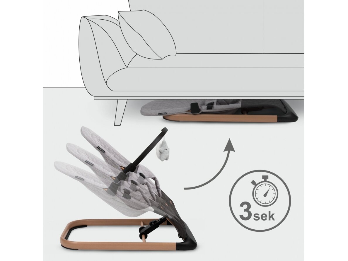 Kidwell LARO rocking bouncer grey wooden 2 Kidwell LARO rocking bouncer grey wooden 2