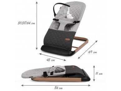 Kidwell LARO rocking bouncer grey wooden 8