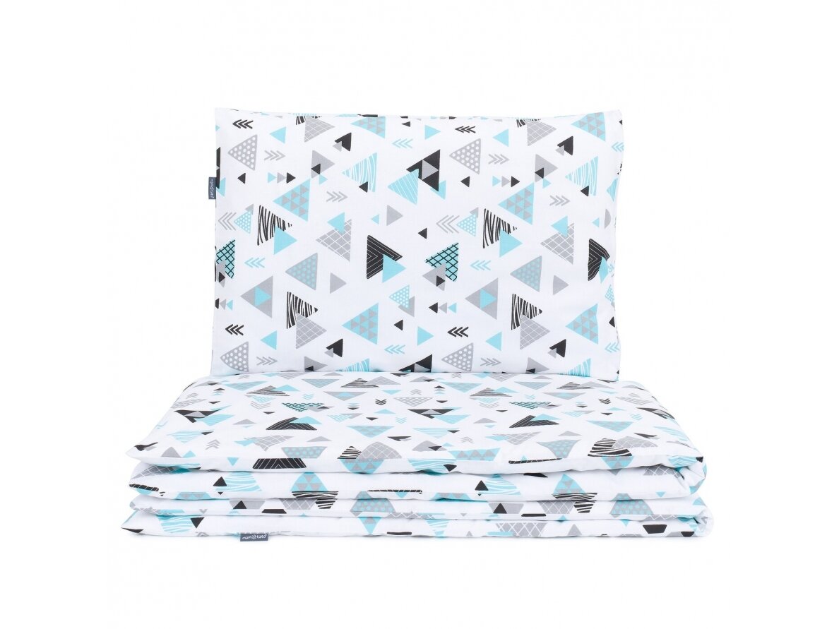 2pcs bedding set (A) owl, triangles, white/blue 2pcs bedding set (A) owl, triangles, white/blue