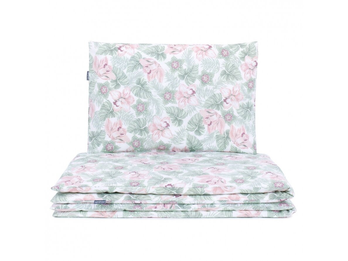 2pcs bedding set (A) leaves, green