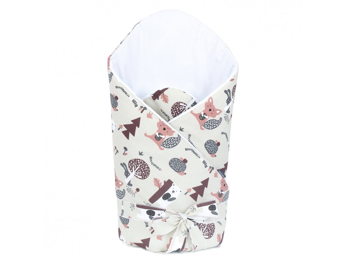 Wrap blanket Premium, animal green, cream