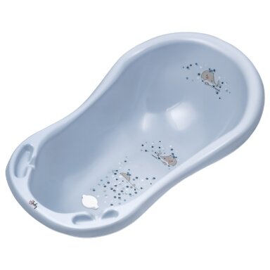 Maltex vonelė su kamščiu 84cm MINIMAL mėlyna banginis 0970_35 Maltex vonelė su kamščiu 84cm MINIMAL mėlyna banginis 0970_35