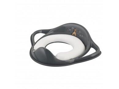 Maltex Padded toilet trainer seat steel gray with steel gray rubbers 6130_90
