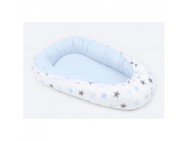 MamoTato baby nest ( cocoon ) - double-sided, stars, white / blue MamoTato baby nest ( cocoon ) - double-sided, stars, white / blue