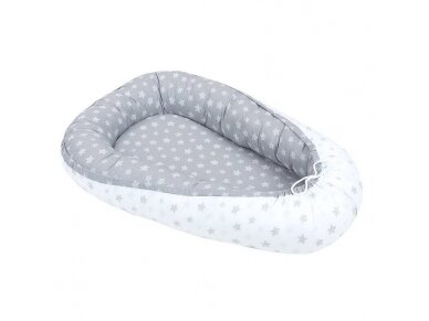 MamoTato baby nest ( cocoon ) - double-sided, stars, white / grey MamoTato baby nest ( cocoon ) - double-sided, stars, white / grey