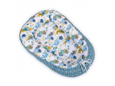 MamoTato baby nest ( cocoon ) - double-sided, Savanna, blue MamoTato baby nest ( cocoon ) - double-sided, Savanna, blue