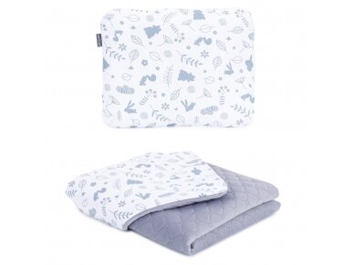 Baby blanket (75x100) + pillow (30x38), forest, grey Baby blanket (75x100) + pillow (30x38), forest, grey