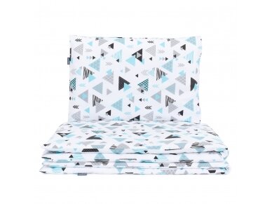 2pcs bedding set (A) owl, triangles, white/blue 2pcs bedding set (A) owl, triangles, white/blue
