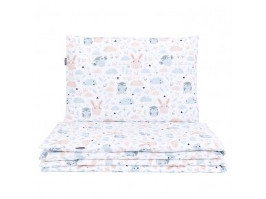 2pcs bedding set (A) owl, rabbit, white 2pcs bedding set (A) owl, rabbit, white