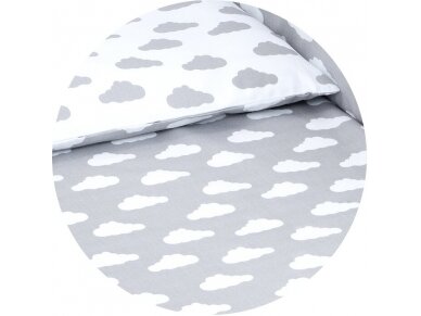 2pcs bedding set (A) clouds, white 2pcs bedding set (A) clouds, white