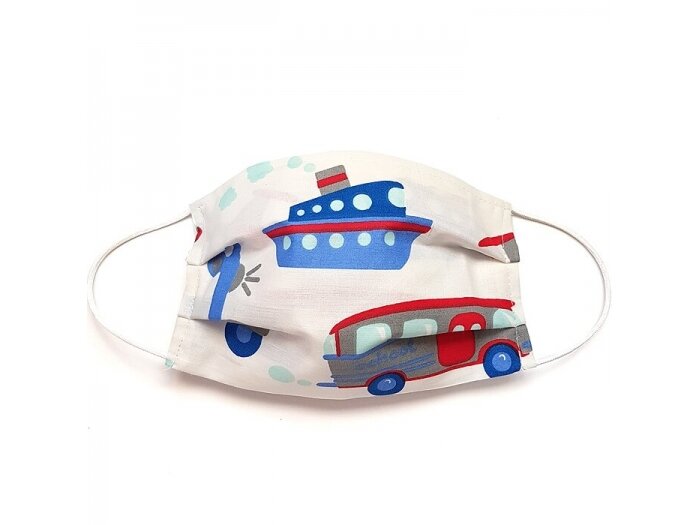 MamoTato child face mask with filter pocket cars