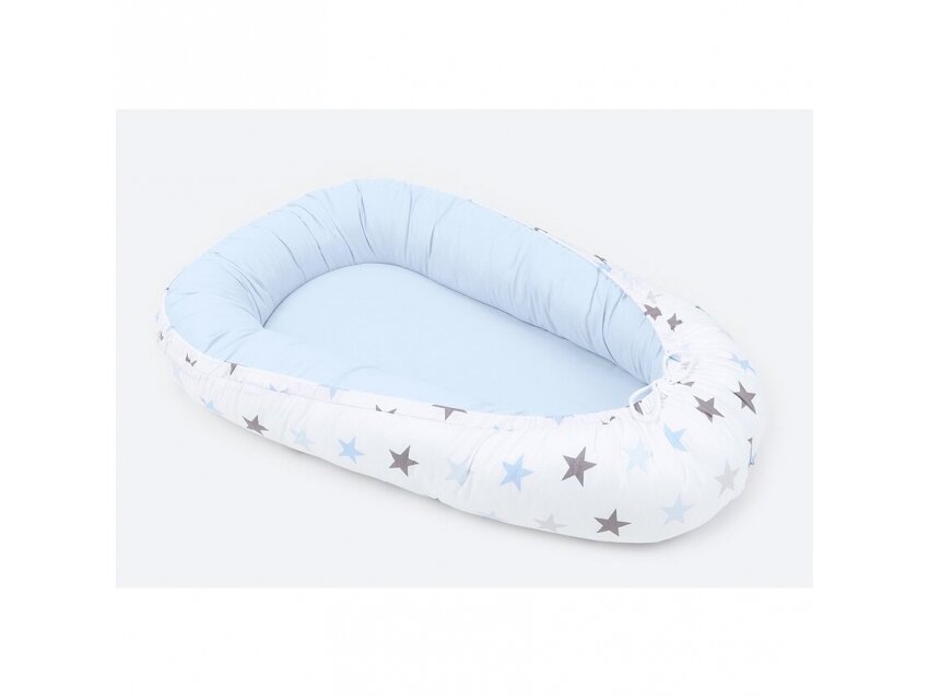 MamoTato baby nest ( cocoon ) - double-sided, stars, white / blue MamoTato baby nest ( cocoon ) - double-sided, stars, white / blue