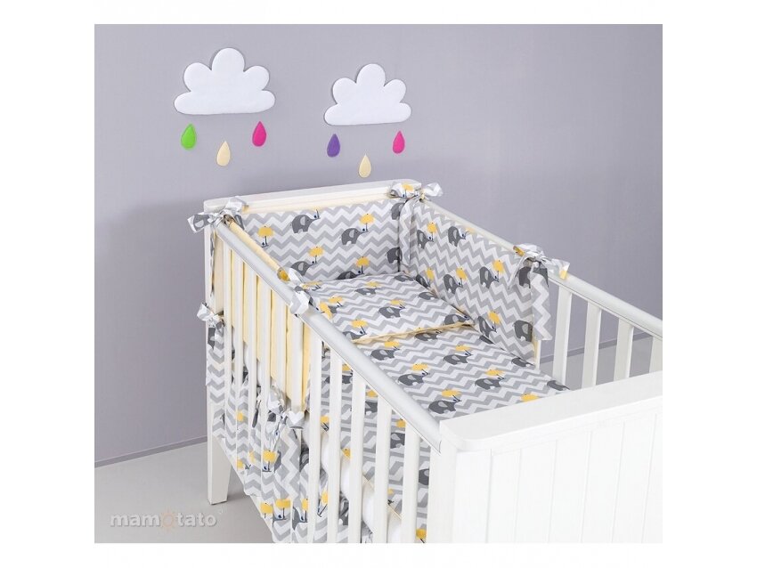 3pcs bedding set (A)  elephants, Premium