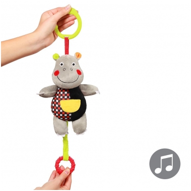 Minkštas žaisliukas su muzikėle C-MORE, hipopotamas 3