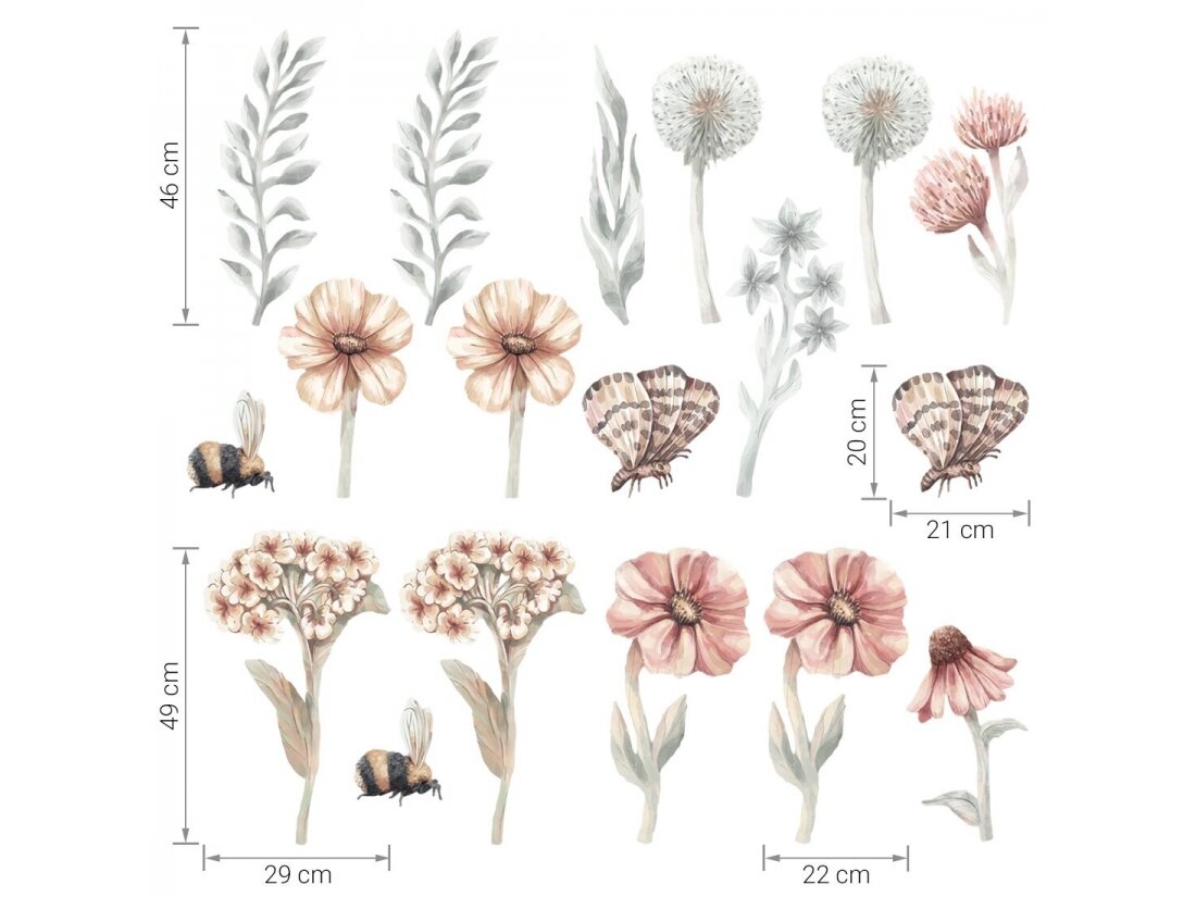 Pastelowe Lovesticker wildflowers set II 5