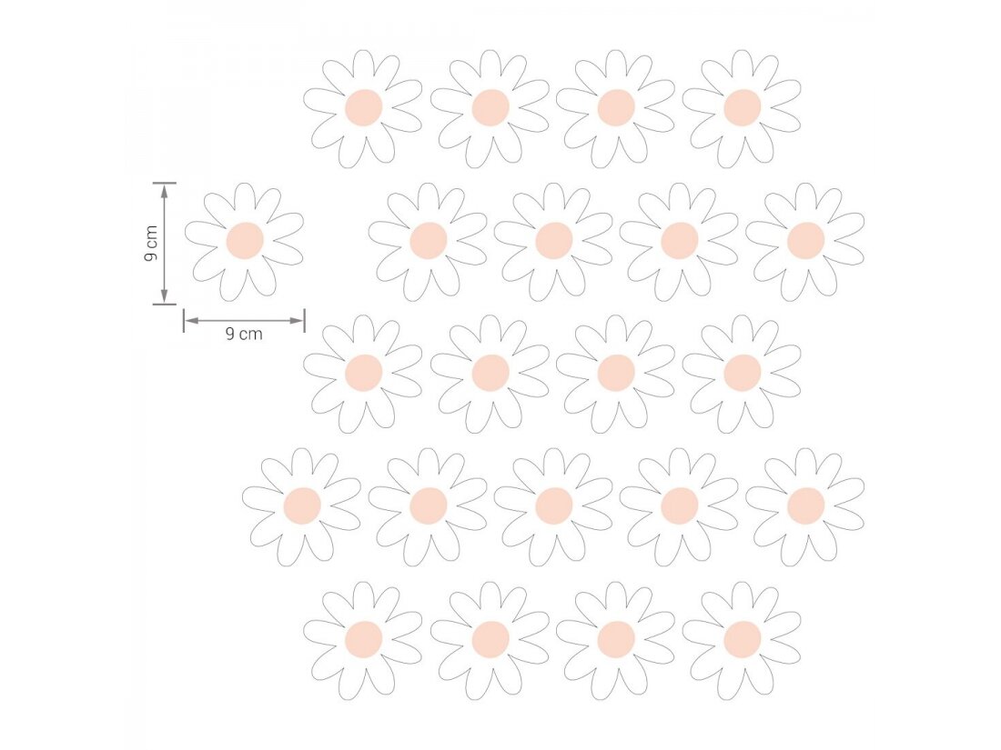 Pastelowe Lovesticker daisies VII 5