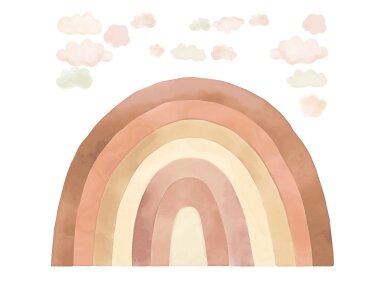 Pastelowe Love sticker rainbow beige Pastelowe Love sticker rainbow beige