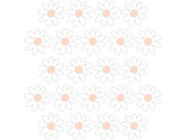 Pastelowe Lovesticker daisies VII