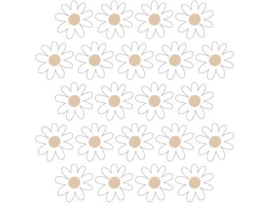 Pastelowe Lovesticker daisies VI