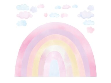 Pastelowe Lovesticker rainbow pink Pastelowe Lovesticker rainbow pink