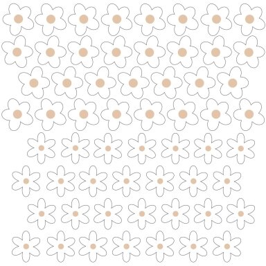 Pastelowe Love lipdukai sienoms ramunės X Pastelowe Love lipdukai sienoms ramunės X