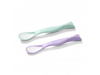 Baby elastic spoons violet-mint 2 pcs 1066/03 Baby elastic spoons violet-mint 2 pcs 1066/03