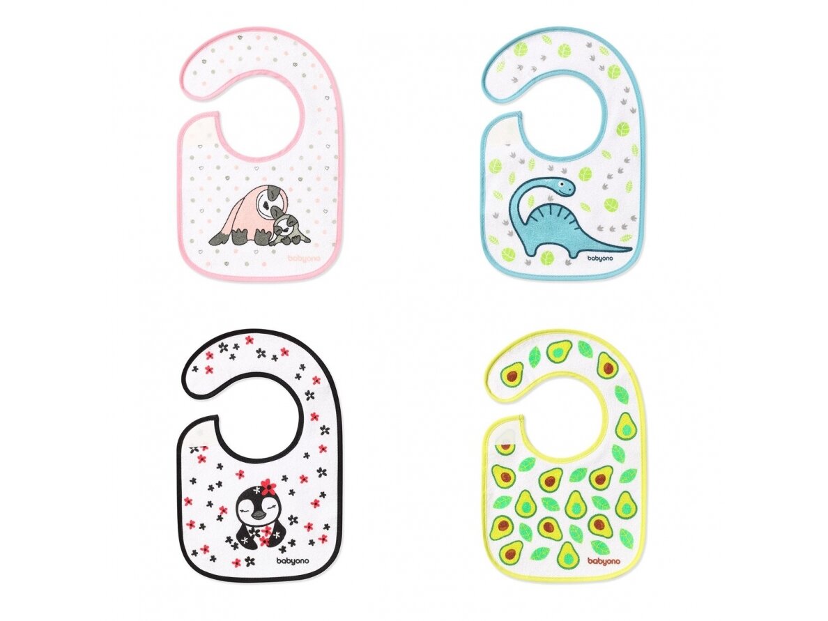 Terry baby bib I EAT AND I GROW , m3+ 831