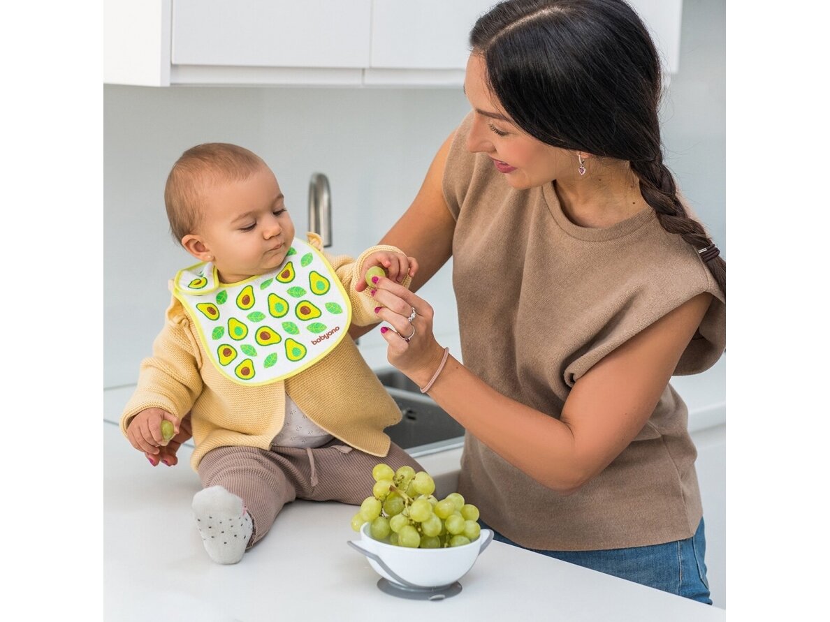 Terry baby bib I EAT AND I GROW , m3+ 831 6 Terry baby bib I EAT AND I GROW , m3+ 831 6