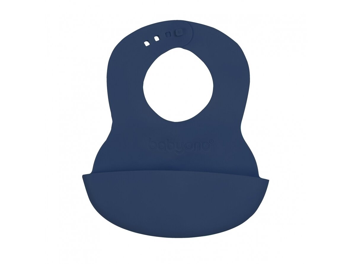 Babyono soft baby bib with adjustable lock dark blue 835 Babyono soft baby bib with adjustable lock dark blue 835