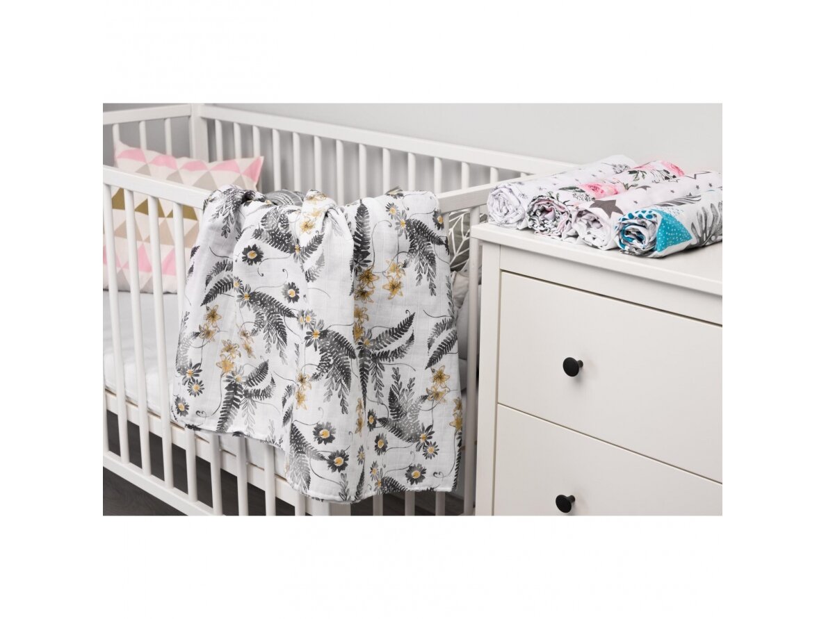 Muslin swaddle blanket – ferns 2