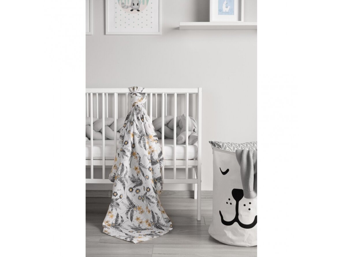 Muslin swaddle blanket – ferns 3 Muslin swaddle blanket – ferns 3