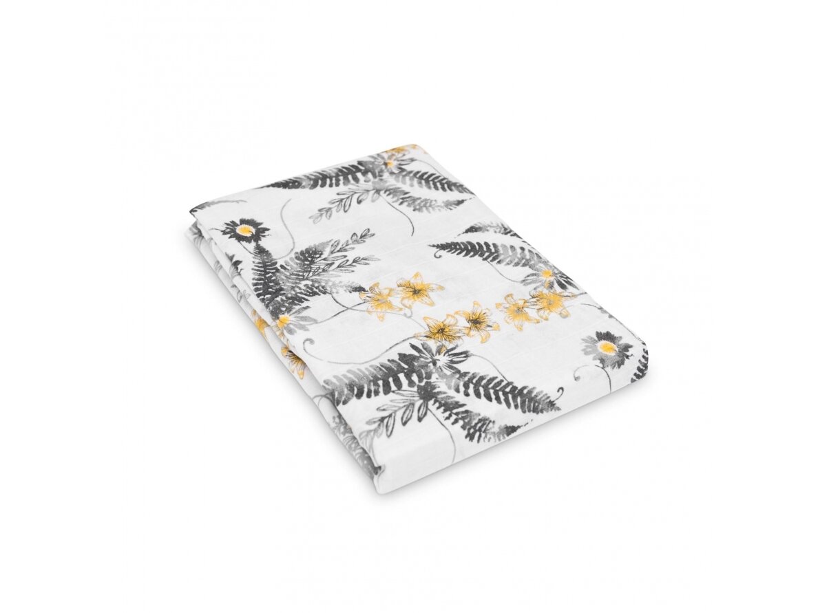 Muslin swaddle blanket – ferns 1