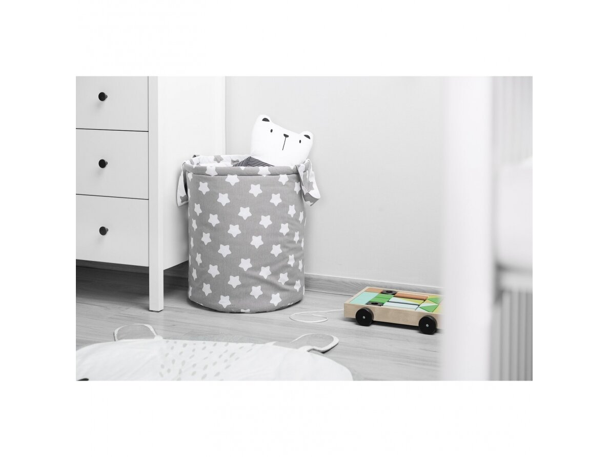 BASKET FOR TOYS - STARS GREY (40x50) 4 BASKET FOR TOYS - STARS GREY (40x50) 4