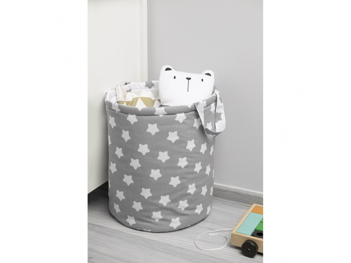BASKET FOR TOYS - STARS GREY (40x50) 5