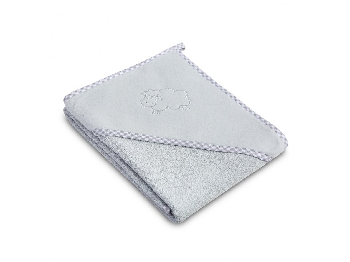 Lamb soft bath towel – grey, 80x80, 4155