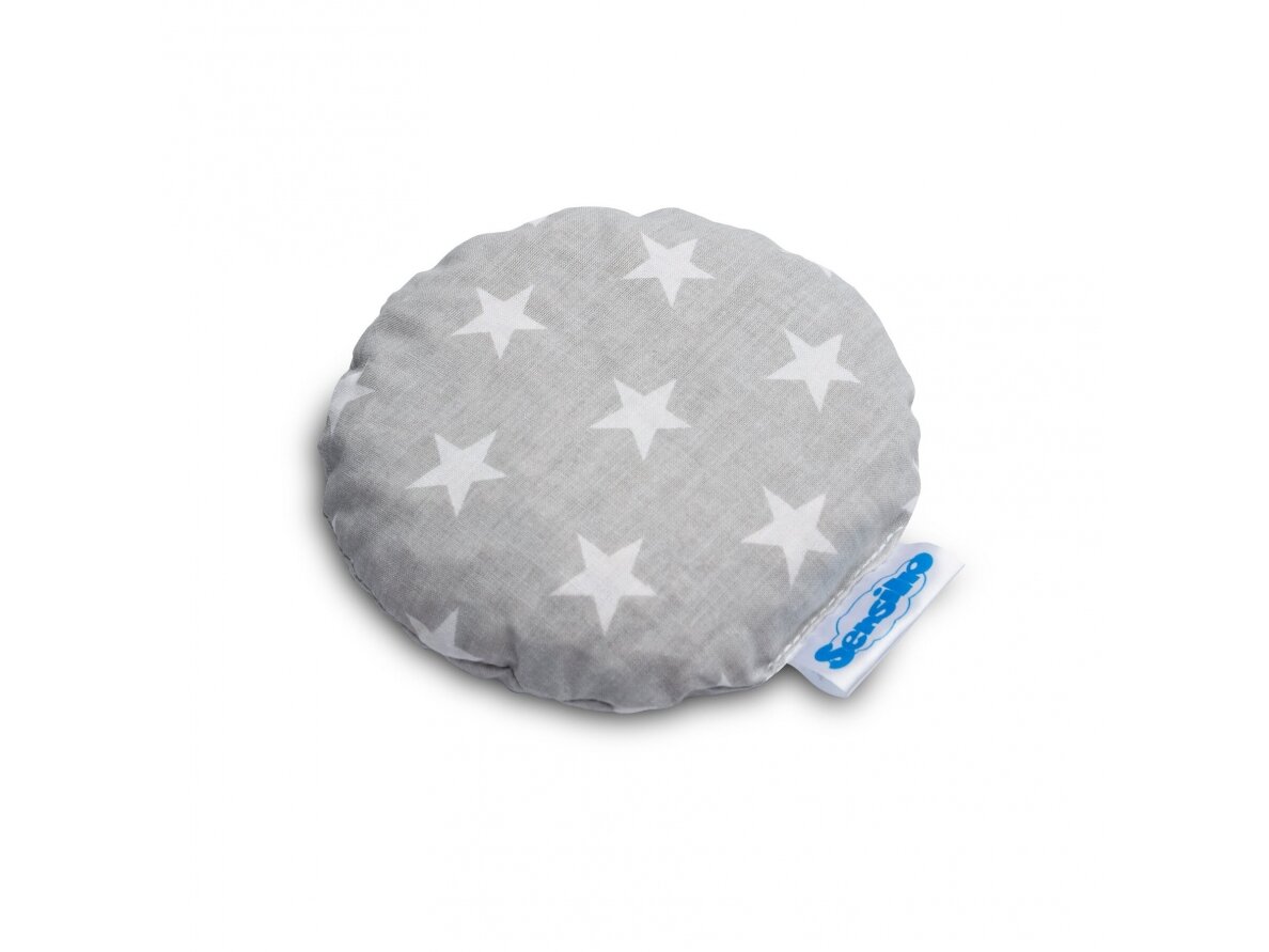 HOT-WATER BOTTLE WITH CHERRY STONES – GREY STARS, 15cm