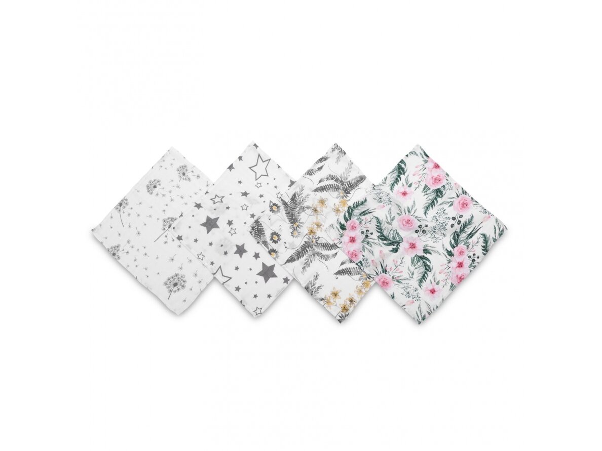 Spit up diaper 4 pieces packaging – pink 1