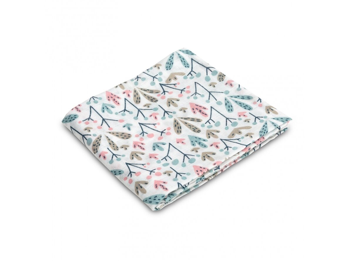MUSLIN SWADDLE BLANKET MOUNTAIN ASH, 70x80 MUSLIN SWADDLE BLANKET MOUNTAIN ASH, 70x80
