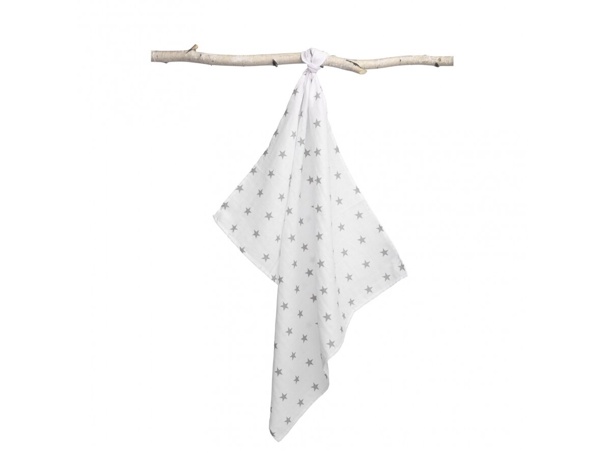Muslin diaper – stars grey 1 Muslin diaper – stars grey 1
