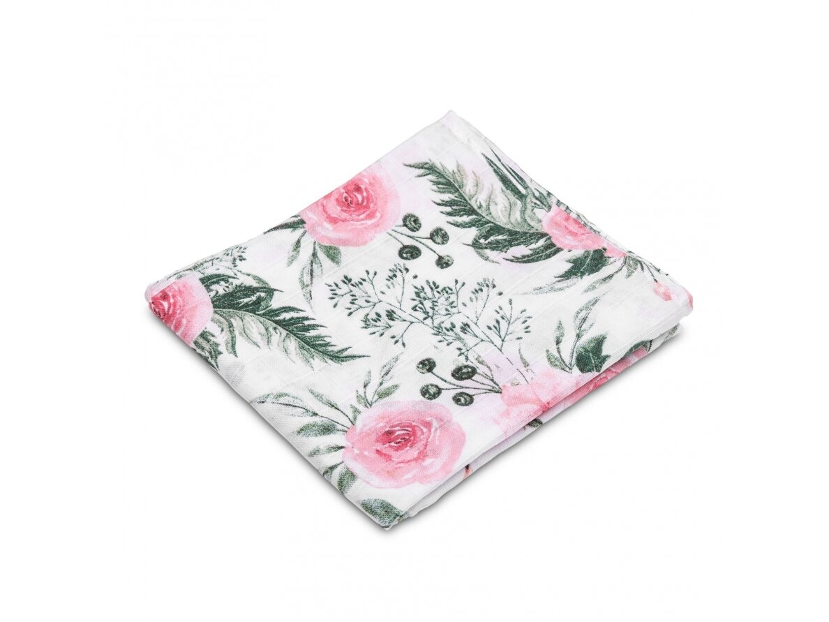 Muslin diaper – roses