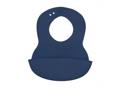 Babyono soft baby bib with adjustable lock dark blue 835 Babyono soft baby bib with adjustable lock dark blue 835