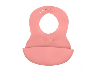 Babyono soft baby bib with adjustable lock pink 835/04 Babyono soft baby bib with adjustable lock pink 835/04